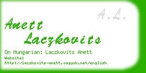 anett laczkovits business card